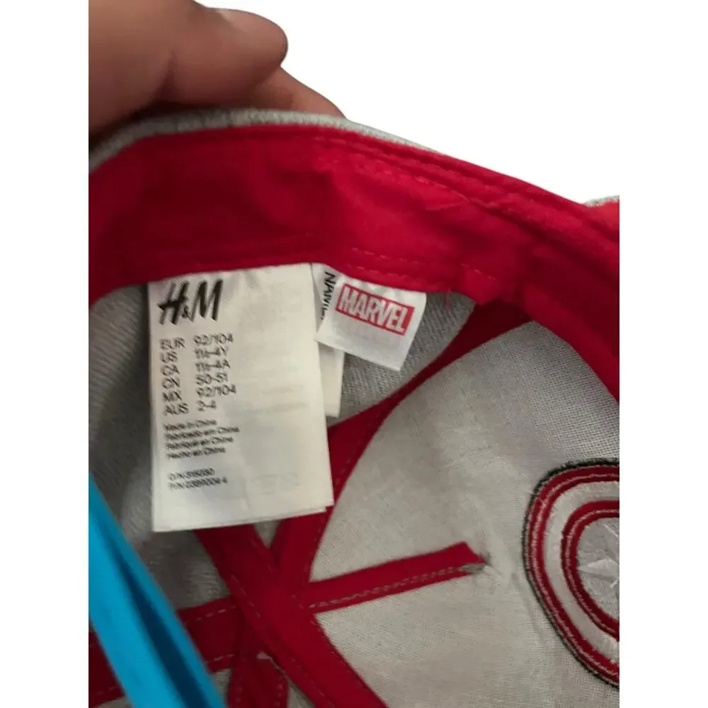 H&M Marvel Toddler’s Captain America Embroidered Superhero Flat Baseball Cap Hat